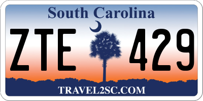 SC license plate ZTE429