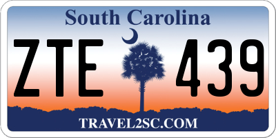 SC license plate ZTE439
