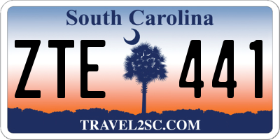 SC license plate ZTE441