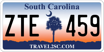 SC license plate ZTE459