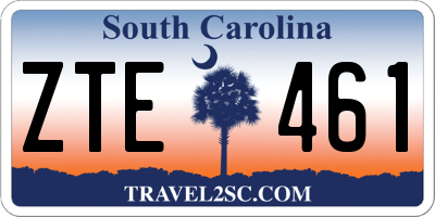 SC license plate ZTE461