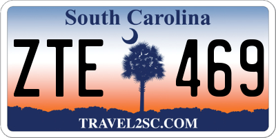 SC license plate ZTE469