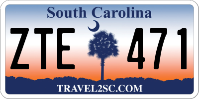SC license plate ZTE471