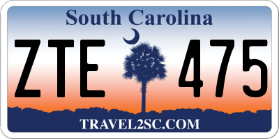 SC license plate ZTE475
