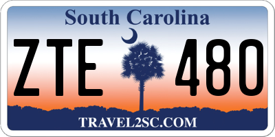 SC license plate ZTE480