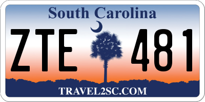 SC license plate ZTE481