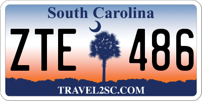 SC license plate ZTE486