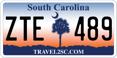 SC license plate ZTE489