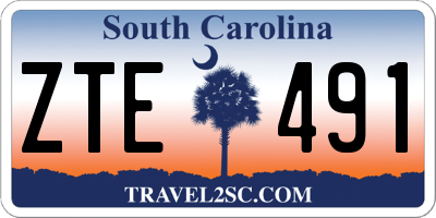 SC license plate ZTE491