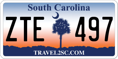 SC license plate ZTE497