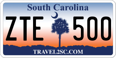 SC license plate ZTE500