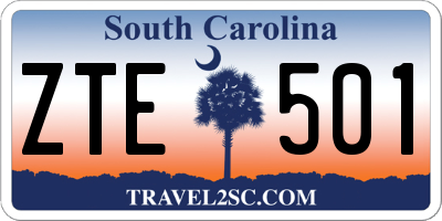 SC license plate ZTE501