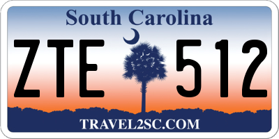 SC license plate ZTE512