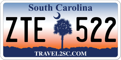 SC license plate ZTE522