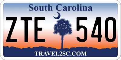SC license plate ZTE540