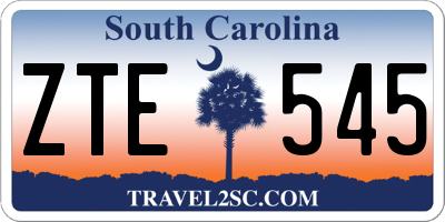 SC license plate ZTE545