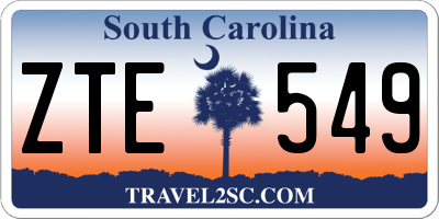 SC license plate ZTE549