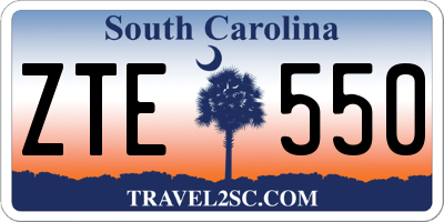 SC license plate ZTE550