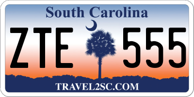 SC license plate ZTE555
