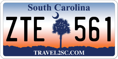 SC license plate ZTE561