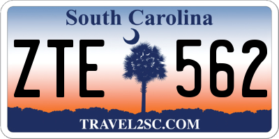 SC license plate ZTE562