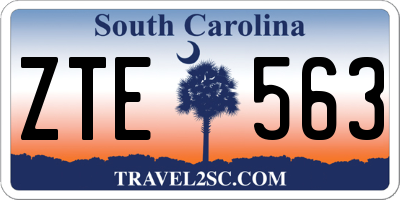 SC license plate ZTE563
