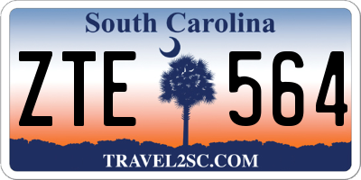 SC license plate ZTE564