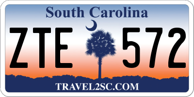 SC license plate ZTE572