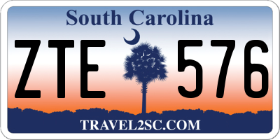 SC license plate ZTE576