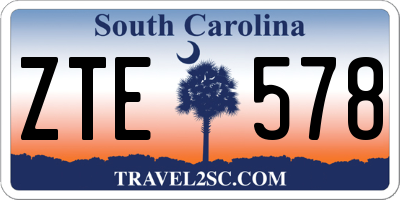 SC license plate ZTE578