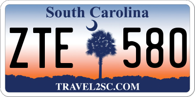 SC license plate ZTE580