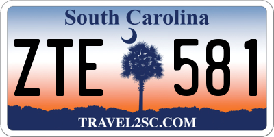SC license plate ZTE581
