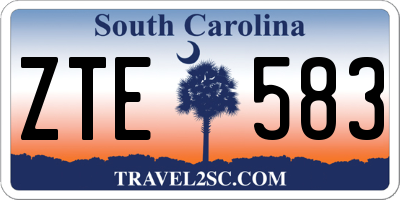 SC license plate ZTE583