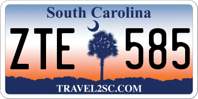 SC license plate ZTE585