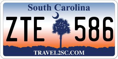 SC license plate ZTE586