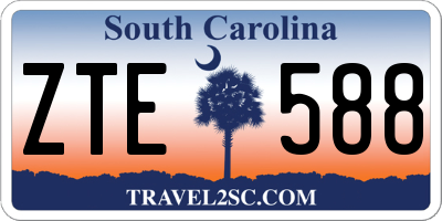 SC license plate ZTE588