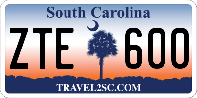 SC license plate ZTE600