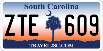 SC license plate ZTE609