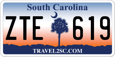 SC license plate ZTE619