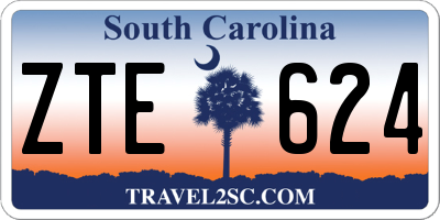 SC license plate ZTE624