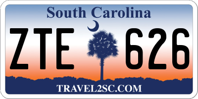 SC license plate ZTE626