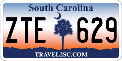 SC license plate ZTE629