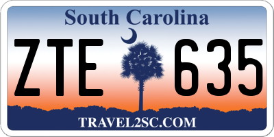 SC license plate ZTE635