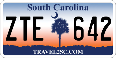 SC license plate ZTE642