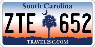 SC license plate ZTE652