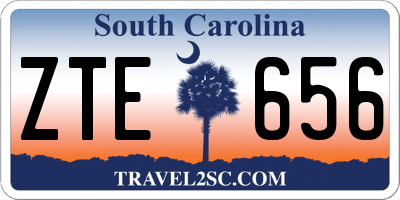 SC license plate ZTE656