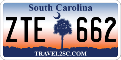 SC license plate ZTE662