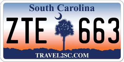 SC license plate ZTE663
