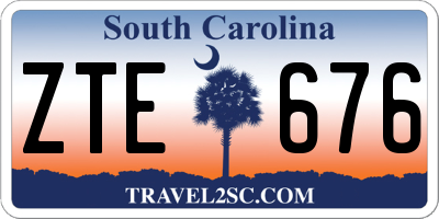 SC license plate ZTE676