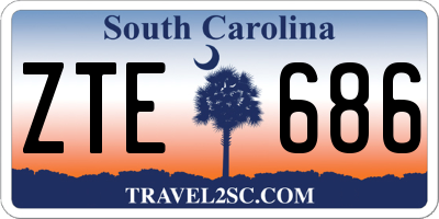 SC license plate ZTE686